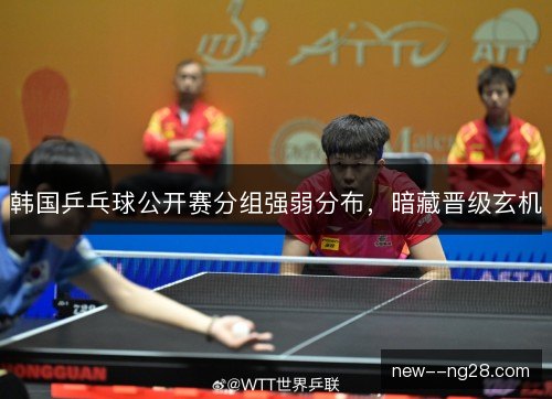 韩国乒乓球公开赛分组强弱分布，暗藏晋级玄机